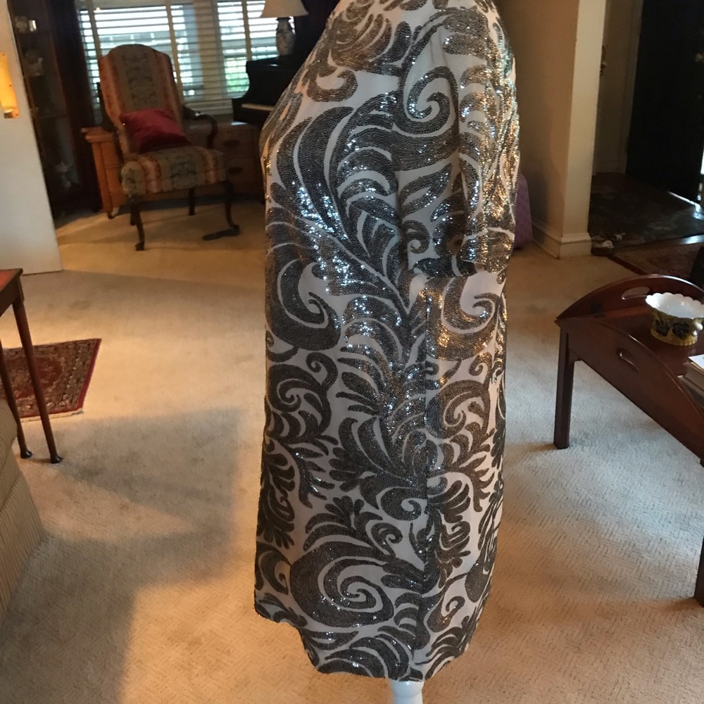 Ivory & Silver Shift Dress - Picture 15 of 15